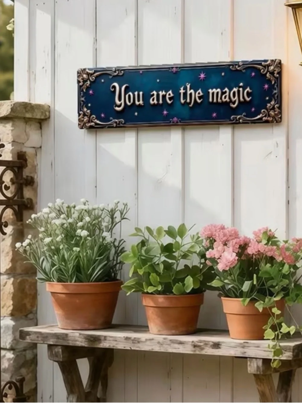 Alice & Wonderland Quote You Are The Magic Blue Wood DecorativeWall Sign